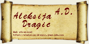 Aleksija Dragić vizit kartica